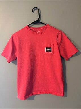 Vineyard Vines Kids Coral-Red Pocket Tee - Youth Medium